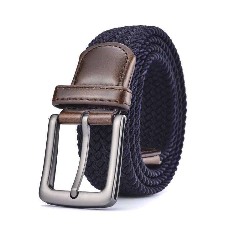 New Men's and Women's Imported Rubber Woven Tide Elastic Young People's Trousers Belt Men Z260226