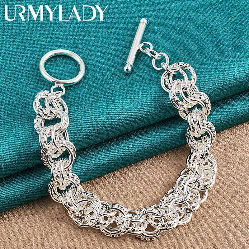 High quality 925 Sterling Silver Jewelry pretty nice fashion popular Bracelets wedding party circle factory price Z260313