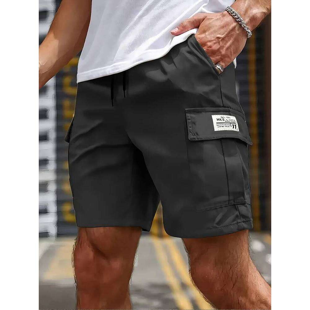 Big Pocket Men's Casual Work Cool Pants with point Loose Fit Clothing Waist Sports Male Outfit Shorts Z260314