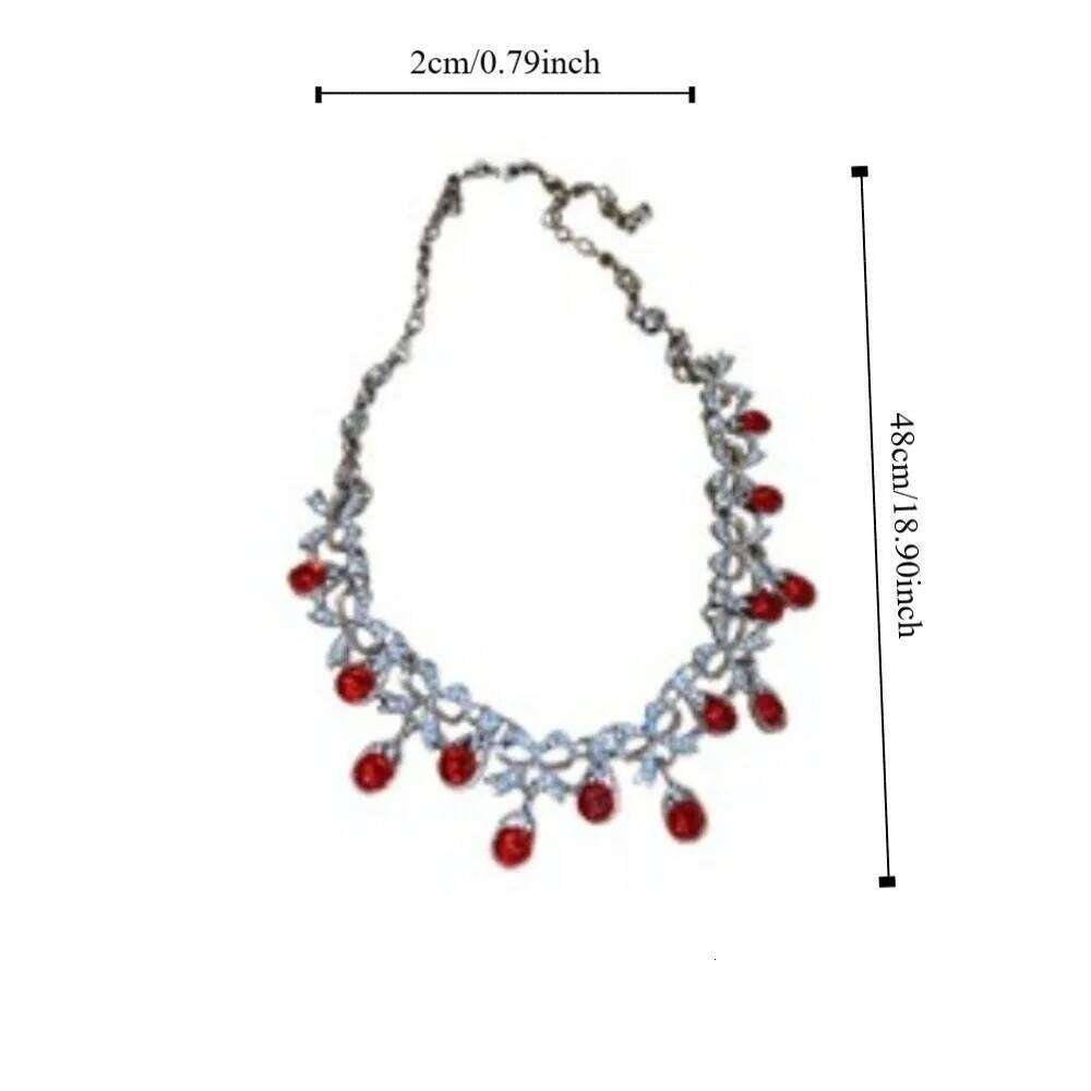 2 pieces Wedding Water Drop Rhinestone Jewelry Bow Shining Earrings Luxury Inlaid Crystal Necklace Set Banquet Z260313