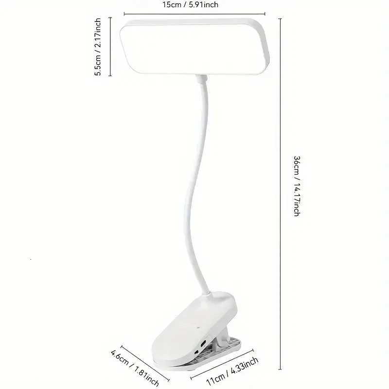 A dimmable LED desk lamp with adjustable color temperature and bendable lamp tube - touch reading lamp with lampshade 800 mAh b Y260314