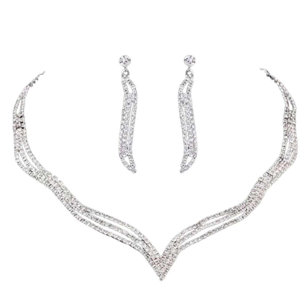 Women's Elegant Set Vintage Dress Earrings and Necklace for Birthday Valentine's Day Gift Z260313
