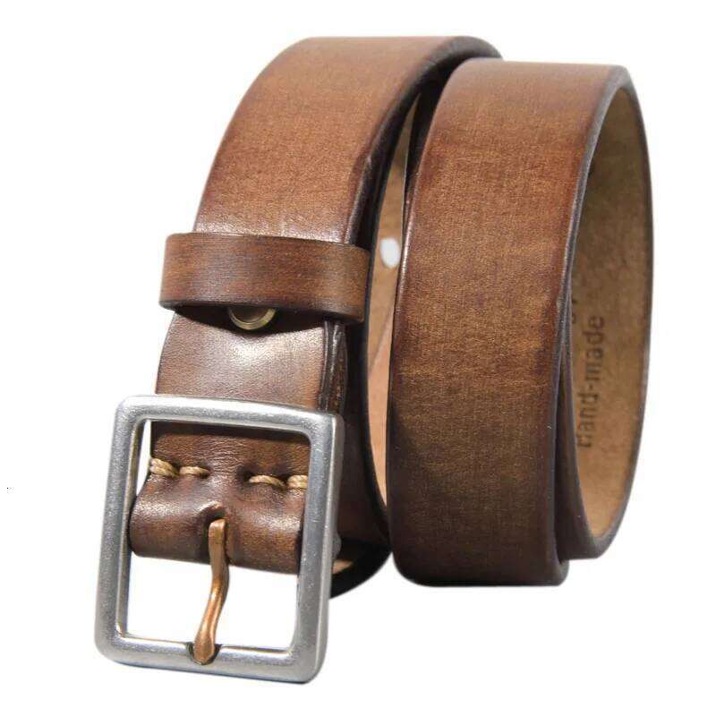 Handmade High Quality Leather Pin Buckle Jeans Retro Casual Top Cowhide Women's Belt Z260226