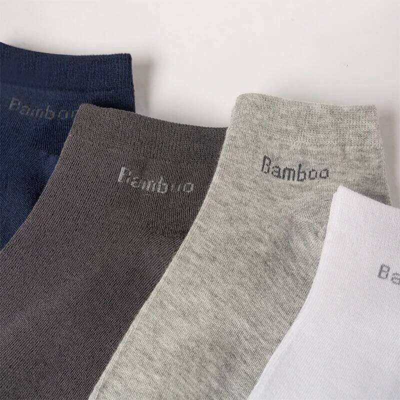 High Quality 10Pairs/Lot Men's Bamboo Fiber Short Casual Breatheable Anti-Bacterial Man Ankle Socks New black busines Z260314