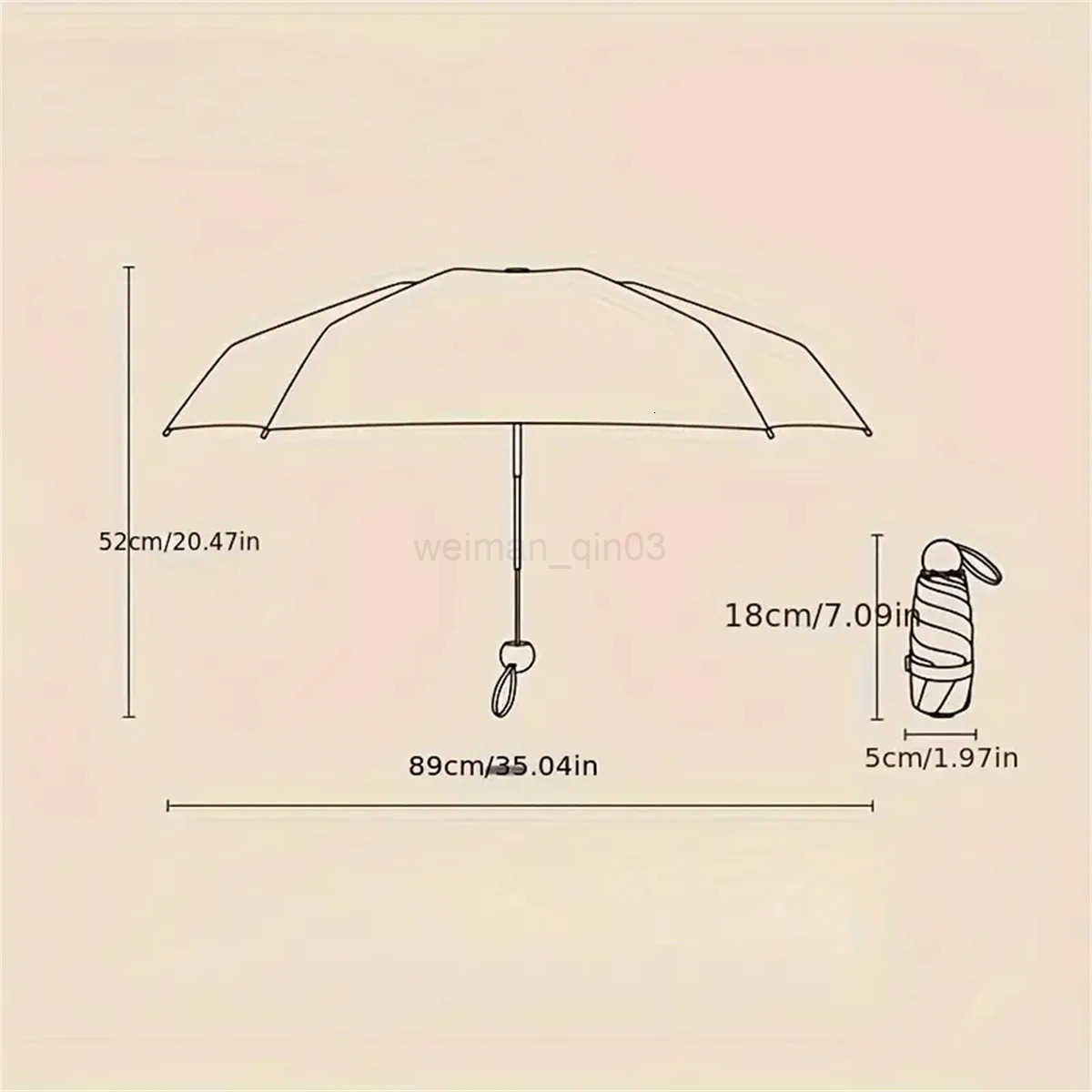 Mini Pocket Rain Umbrella UV folding umbrella Rainproof Sun Protection Outdoor Traveling Capsule Umbrella 5-Folding Parasol H260314