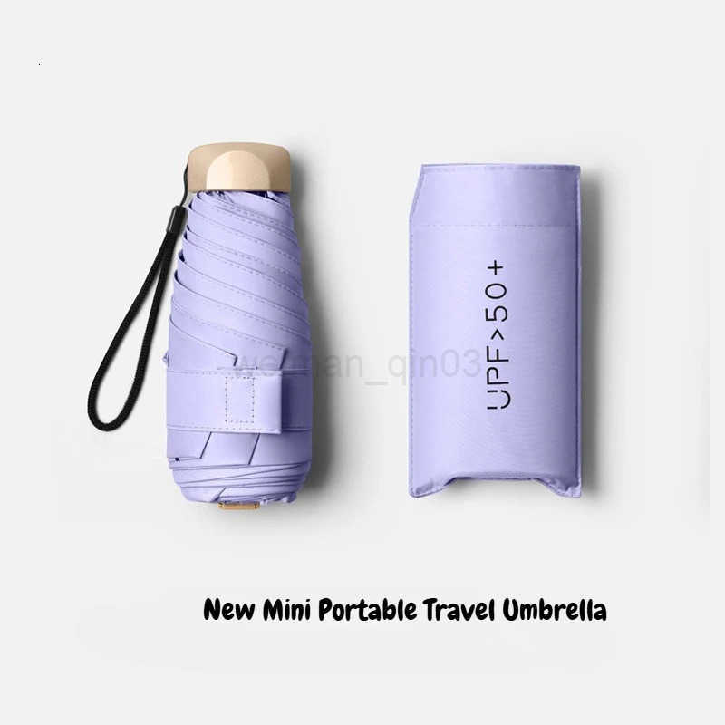 New Mini Portable Travel Umbrella Ultra-lightweight Compact Umbrellas for Rain Sun UV Protection for Kids Women Girls H260314