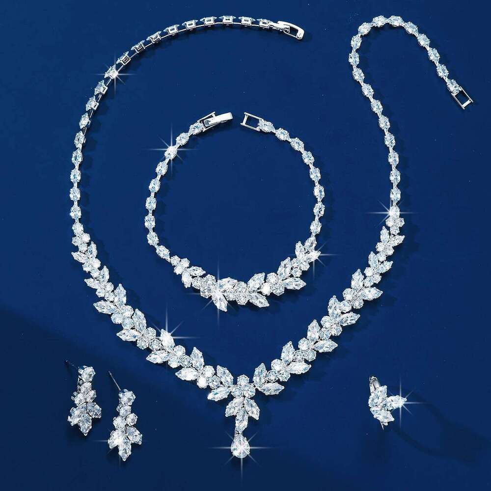 2025 Best Selling Wedding Festival Luxurious Cubic Zirconia Jewelry Set Classic Fashion Prom Everyday Wear Z260313