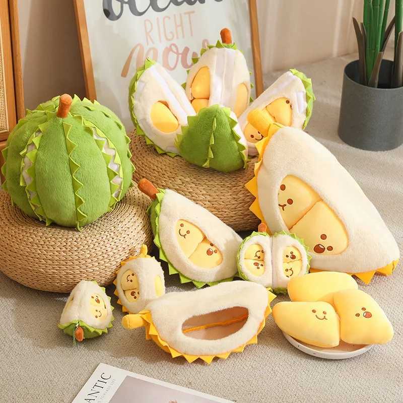 Creative Simulation Detachable Durian Fruit Shape Plush Toy Pillow Durian Decompression Toy Tearable Soft Doll Festival Gifts Y260314