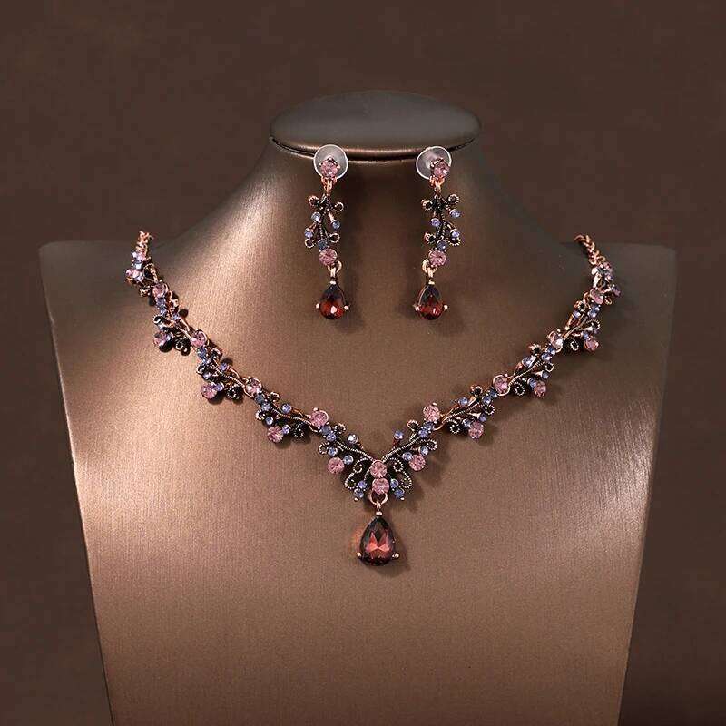 Itacazzo Bride Wedding Classic Necklace Earring Set Exquisite and Elegant Ladies Suitable for Party Festivals Z260313