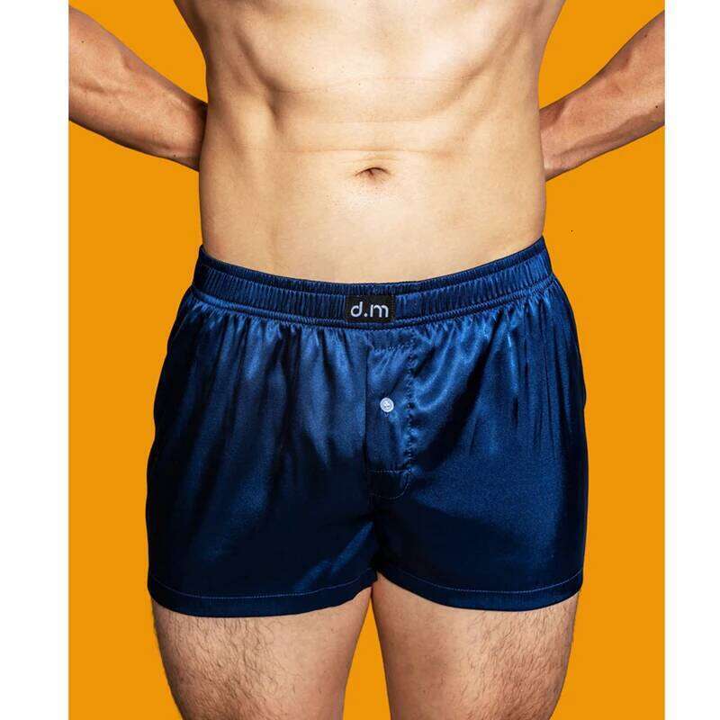 Men's Low-Waist Sexy Underwear Smooth Home Pants Sleepwear Briefs Loose Silk Simulation Comfortable Leisure Boxer Shorts Z260314