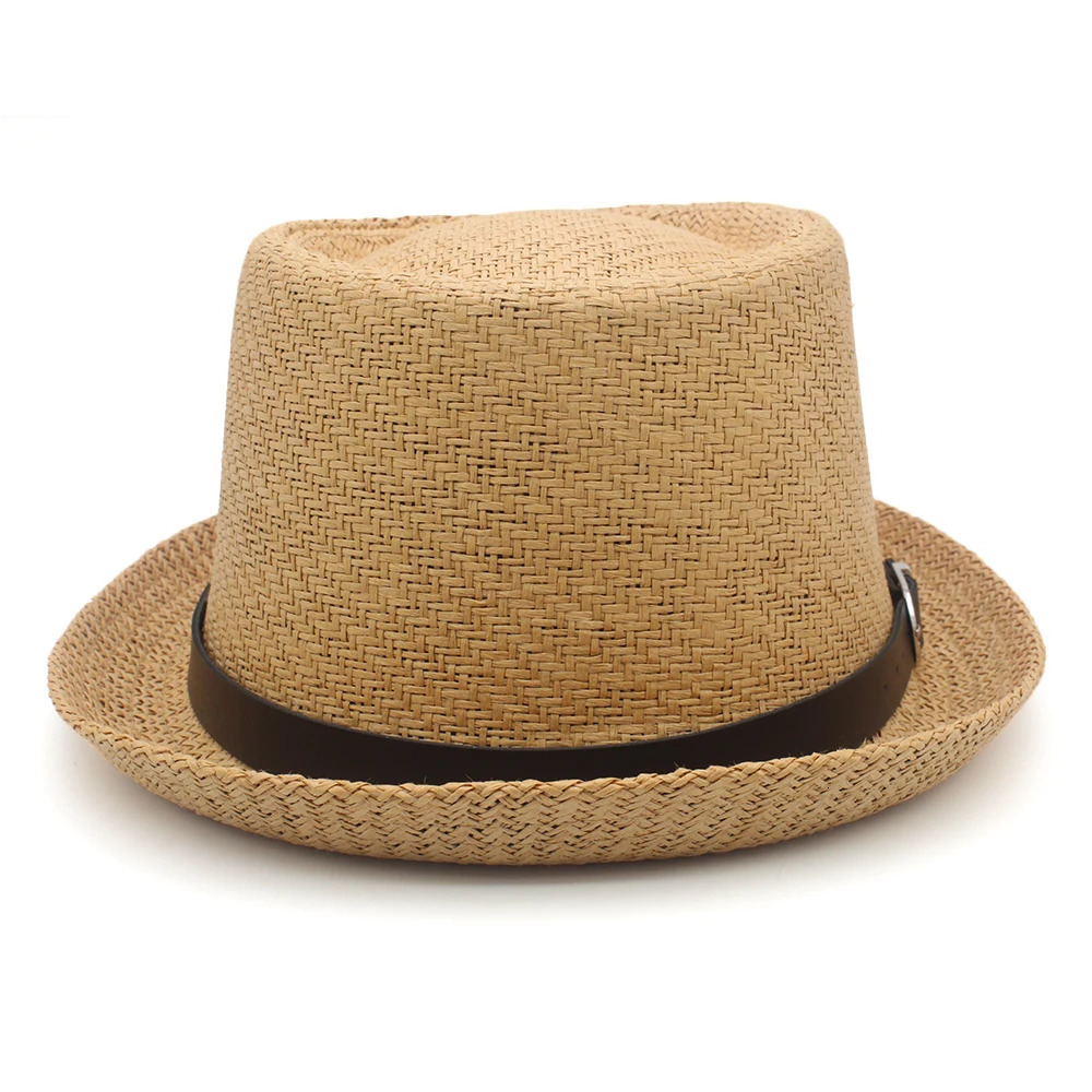 Men Women Classical Straw Pork Pie Hats Fedora Sunhats Trilby Caps Summer Boater Beach Outdoor Travel Party Size US 7 14 UK L 260309
