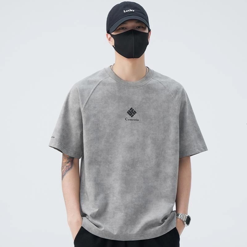Men's Polo Europeanstyle Trendy Summer Men's Designer Hoodie Designer T-shirt Clothing New Tiedye Printed Trendy Shortsleeve