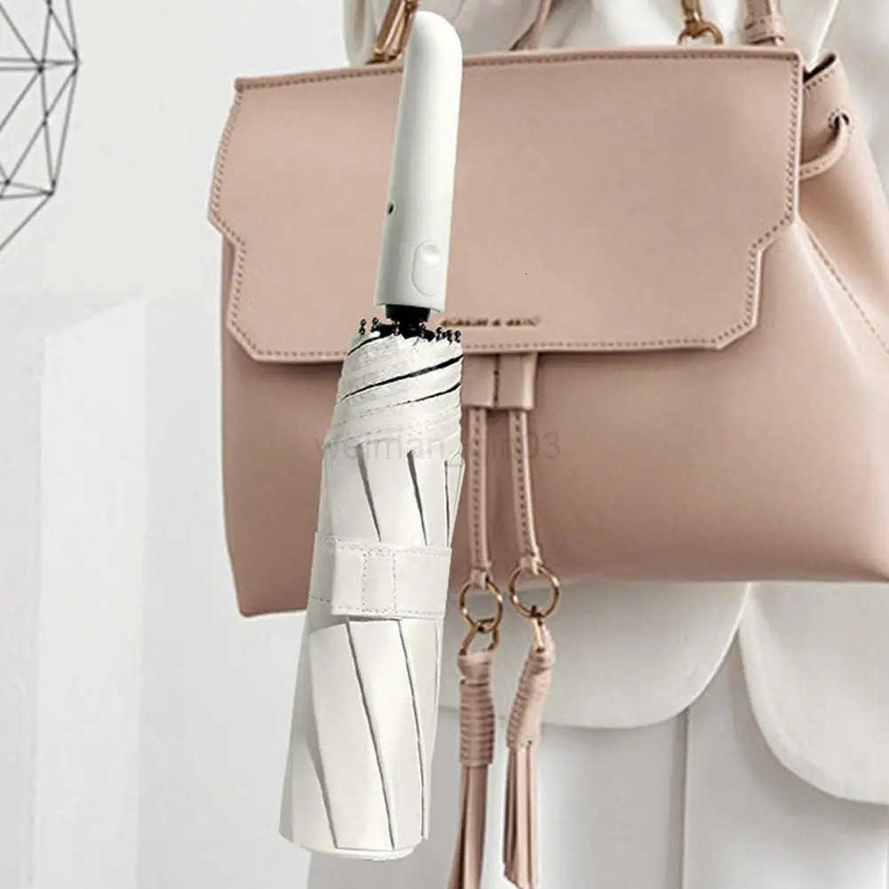 Folding Inverted Umbrella With Hook Handle Windproof Waterproof Auto Open/Close For Women Men Rain Umbrella With UV Protection H260314