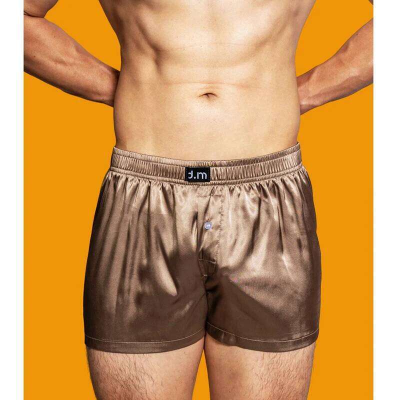 Men's Low-Waist Sexy Underwear Smooth Home Pants Sleepwear Briefs Loose Silk Simulation Comfortable Leisure Boxer Shorts Z260314