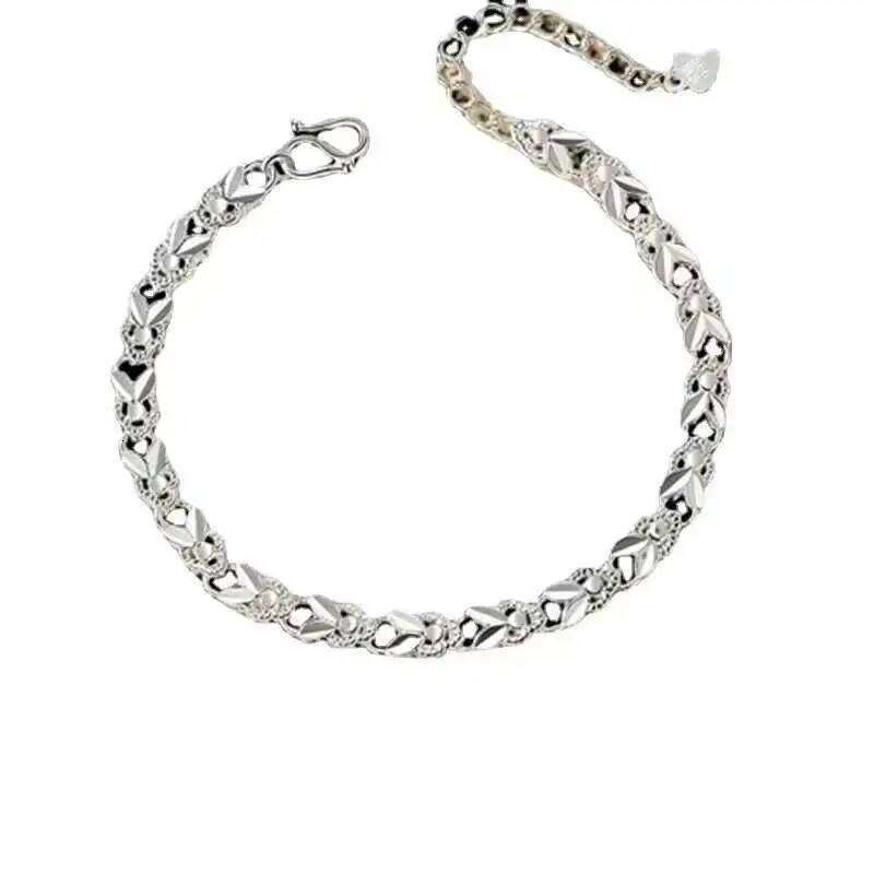 Cute Silver Lucky Rabbit Bracelet Double Sided Carving Adjustable DIY Elegant Charm Bracelets Gift for Women Z260313