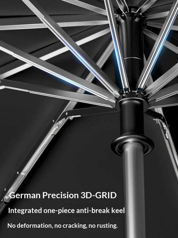 Fully automatic extra-large umbrella thickened reinforced windproof designed for heavy rain reverse folding umbrella H260314