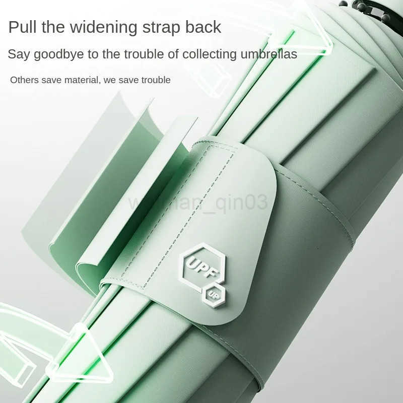 Mechanical handle umbrella widened strap umbrella automatic umbrella large sturdy wind resistant mens minimalist umbrella H260314