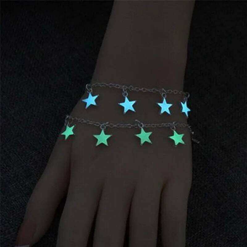 New Romantic Luminous Love Heart Stars for Woman Glow In The Dark Charm Bracelet Girl Party Personality Jewelry Gifts Z260313
