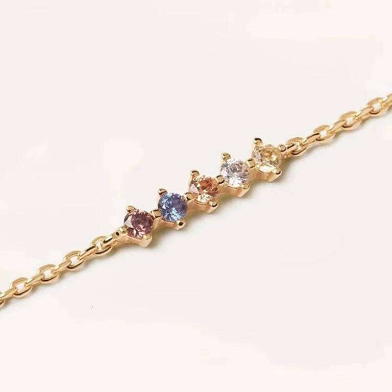 New 925 Sterling Silver Color Zircon Charm Simple Style Woman Bracelet Birthday Gift for Friends Exquisite Jewelry Z260313