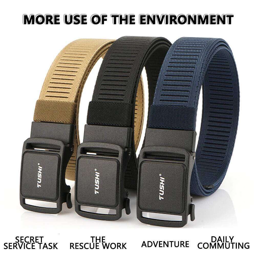 TUSHI New Men's Elastic Belts Unisex Casual Woven for Men Outdoor Training Work with Jeans Belt of Women Accessories Z260226