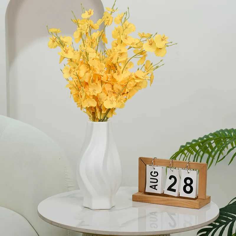 Nordic Flower Vase Durable Plastic Vase Ornaments Table Centerpieces Flower Arrangement Home Living Room Wedding Decoration Y260314