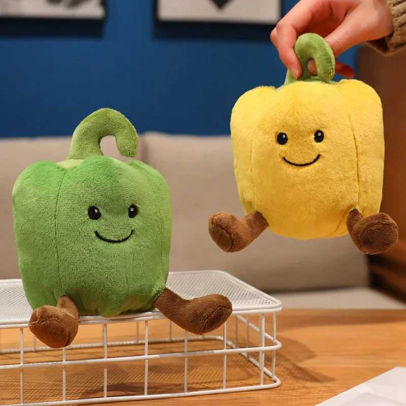 Creative Cartoon Colored Pepper Plush Toy Stuffed Cozy Smile Vegetable Doll Cute Desktop Companion Office Gift Y260314