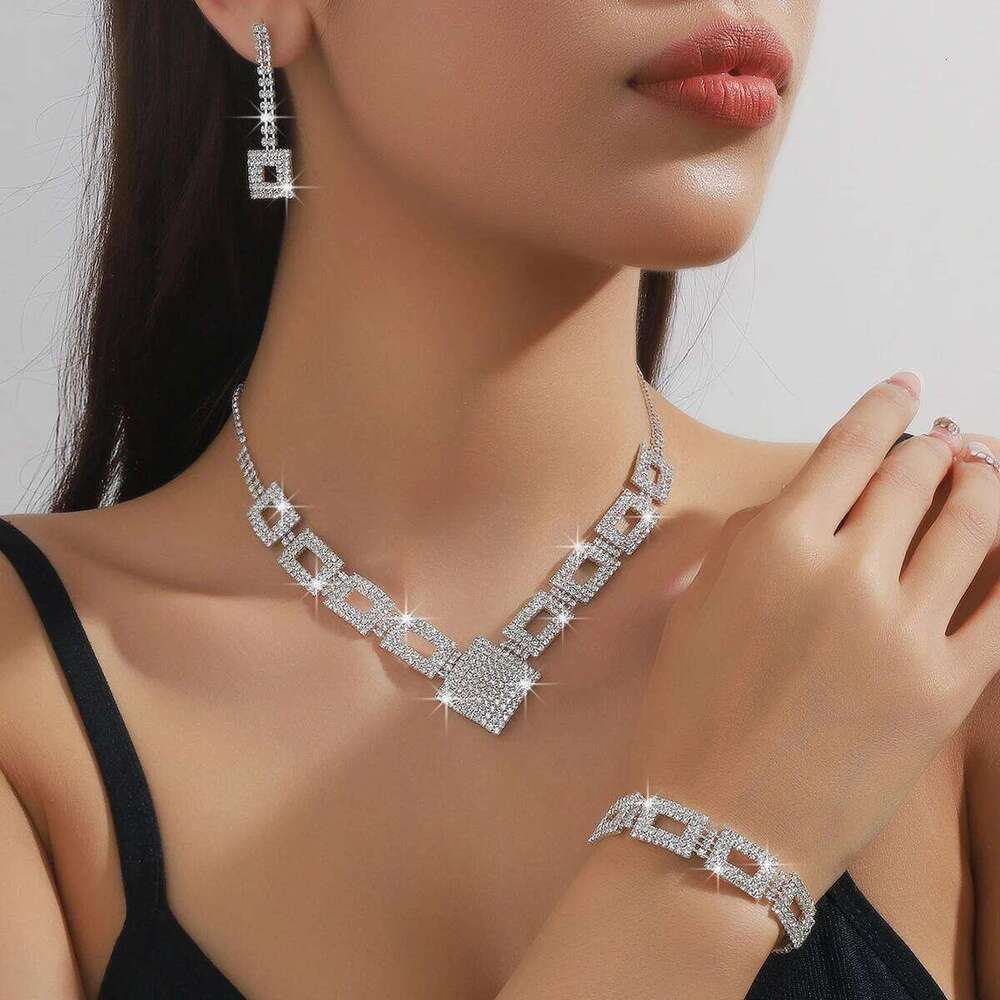 Women's Design Geometric Necklace Earrings Bracelet Ring Jewelry Set Wedding Banquet Party Holiday Gift Z260313