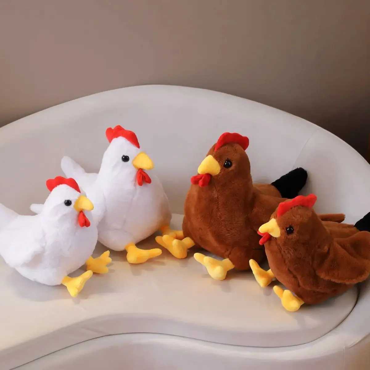 30/40CM Cute Big Rooster Stuffed Plush Toy Childrens Sleeping Doll Childrens Christmas Gift Pet Decoration Y260314