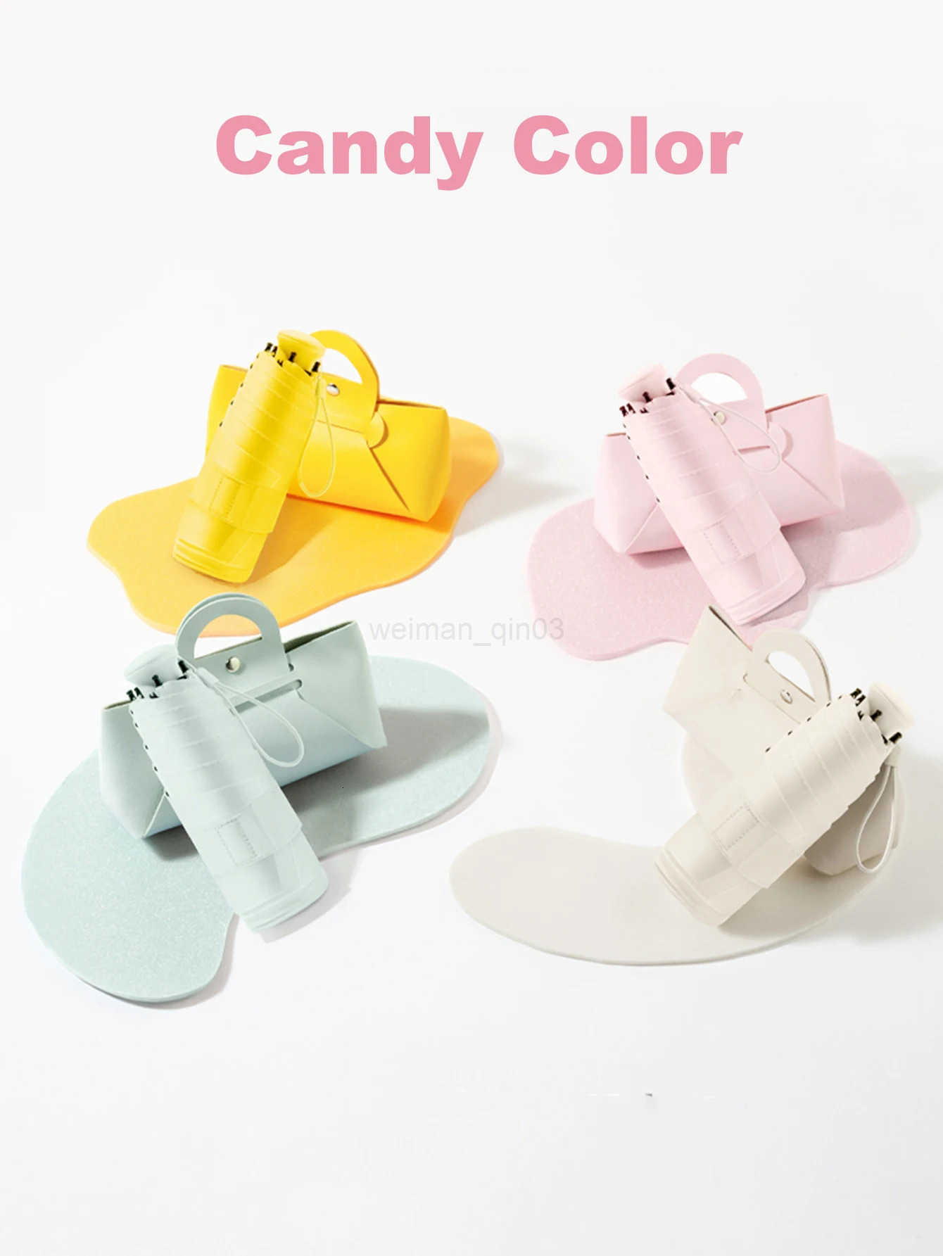 Super Mini Pocket Compact 5 Folding Umbrella Sun Anti UV Protection Lightweight 6 Ribs Folding Rain Windproof For Travel H260314