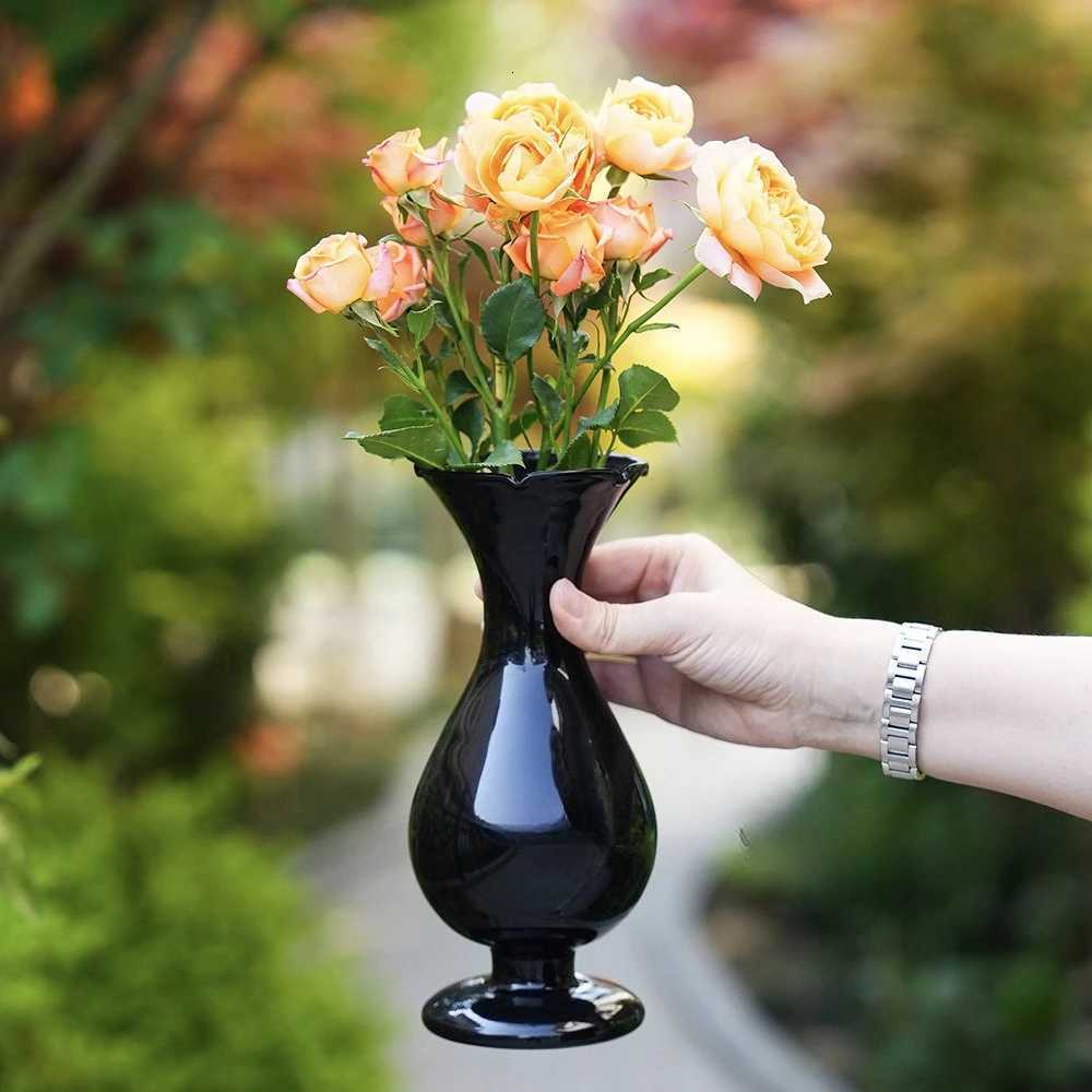 French-style Colored Transparent Glass Vase for Hydroponic Flower Arrangement Suitable As Dining Table Home Decorative Item Y260314