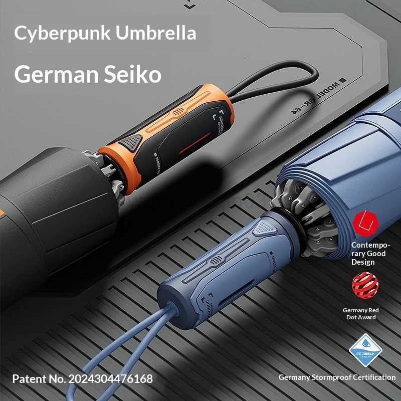 Fully automatic umbrella windproof and heavy rain special car reverse folding umbrella H260314