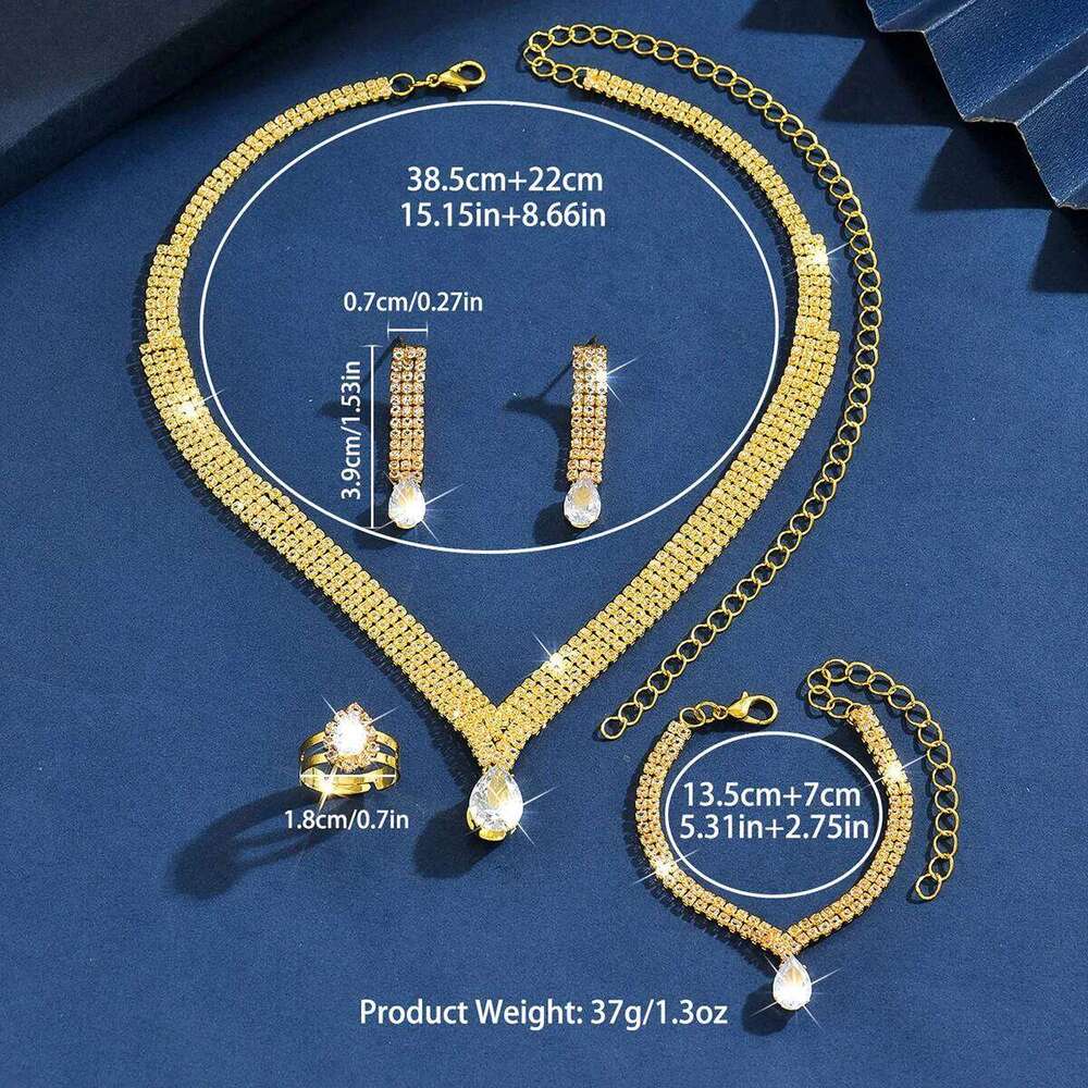 Hot selling spot dresses, wedding accessories, necklaces, earrings, bracelets, three piece light luxury accessory set Z260313