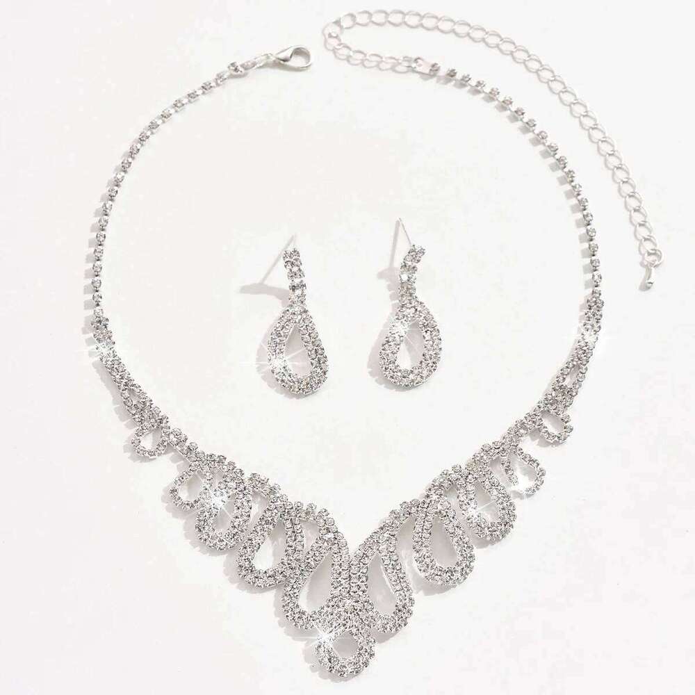 3PC Women's Fashion Water Drop Tassel Series Necklace Earrings Jewelry Set Wedding Party Festival Gift-8528 Z260313