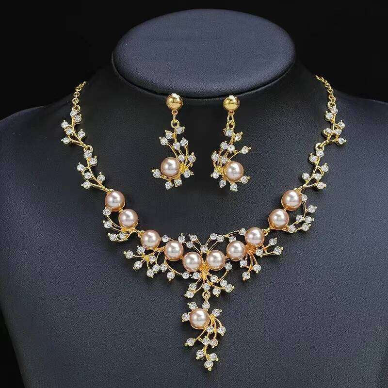 1set Fashion Necklaces Party Daily Sacrament Wedding Accessories Women's Pearl Earrings Jewelry Set Z260313