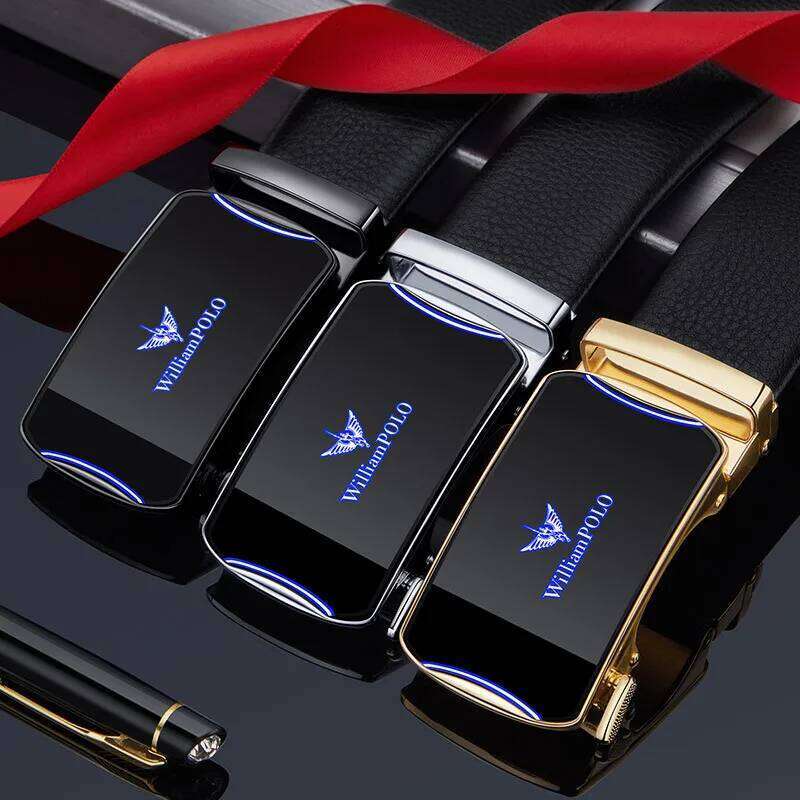 Leather men's leather automatic buckle business first layer cowhide youth casual simple belt men trend Z260226