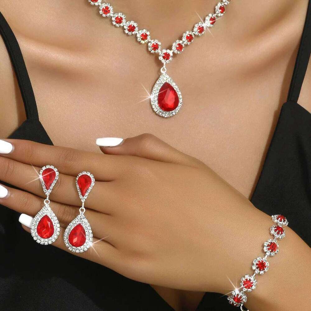 4-piece Women's Trendy Claw Chain Series Sunflower Droplet Pendant Earrings Bracelet Jewelry Set Banquet Party Festival Gift Z260313