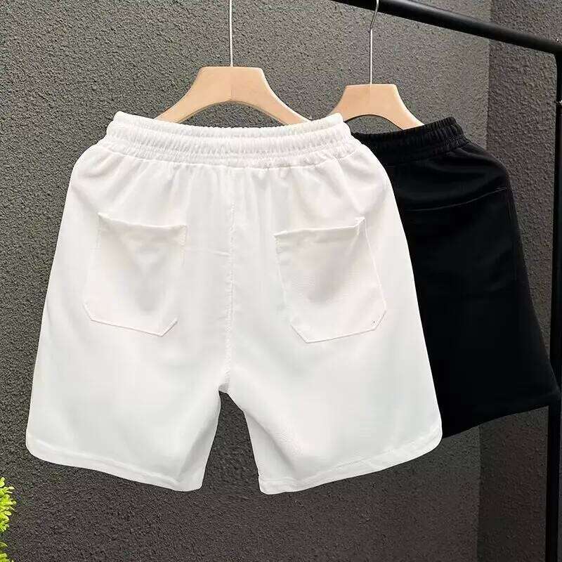 High End Casual Shorts Men's 2024 Summer New Trend Thin Style Trendy Sports Slim Fit Five Quarter Pants Streetwear Fitness Z260314