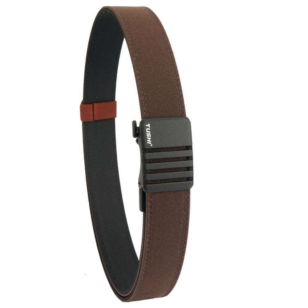 TUSHI Stylish for Men Metal Automatic Buckle Tight Nylon Military Stiff Work Belt Rigid Casual Girdle Male Z260226