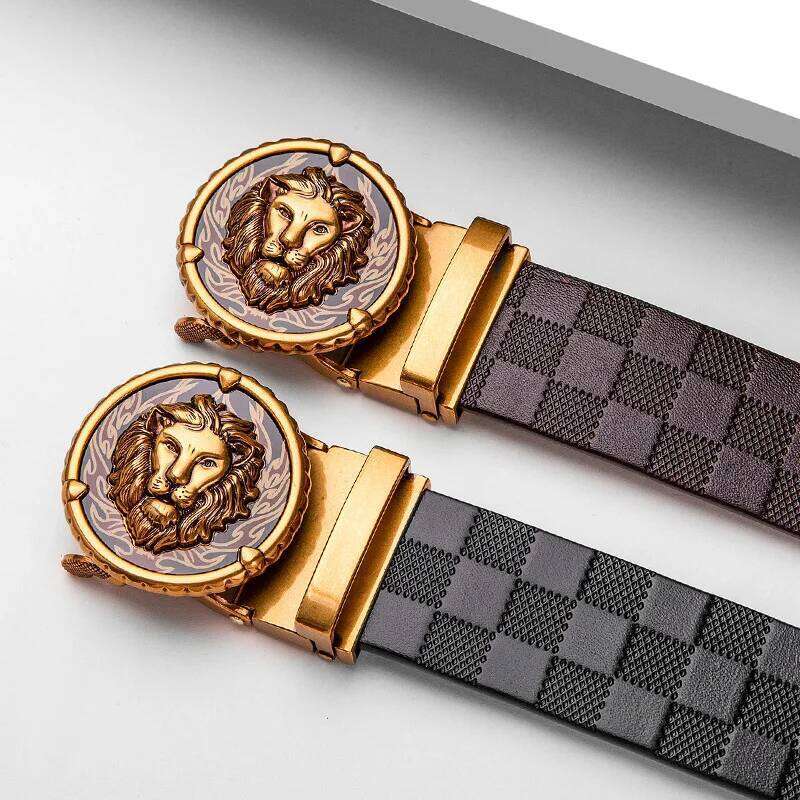 Men's genuine leather Country Western y2k Straps Fashion Lined up brand Cowboy Harness Vintage Wide belt Brown Z260226