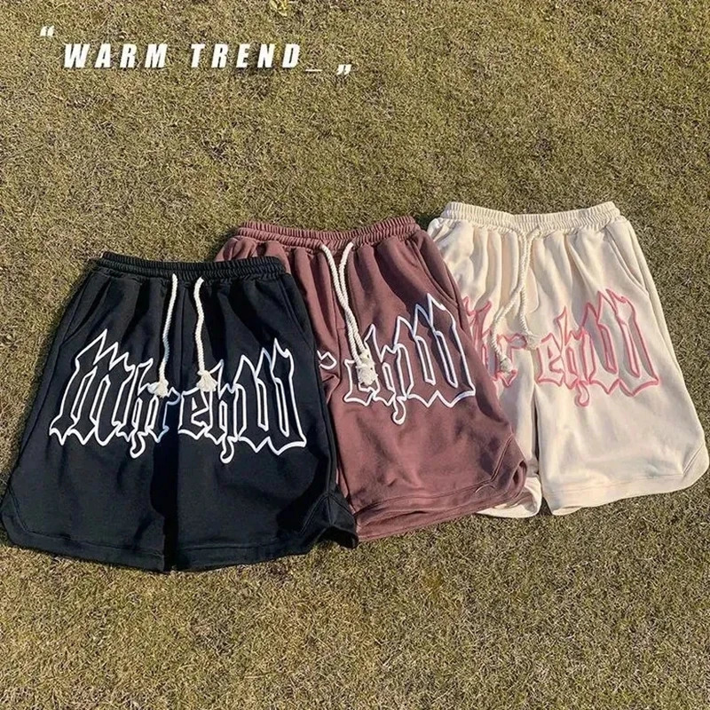 Streetwear Y2K Men and Women Shorts Letter Print Oversize Sports Shorts Harajuku Hip Hop Male Casual Short Pants 260311