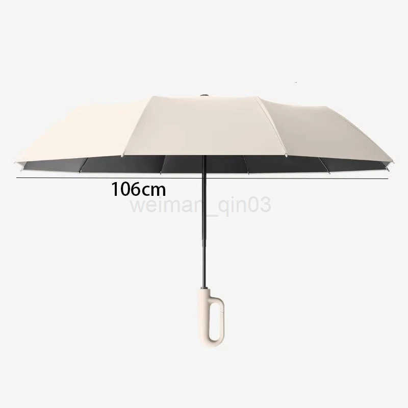 20 Bones Windproof Strong 106CM Reinforced Automatic Folding Umbrella for Men Large Buckle Handle Wind and Water Resistant H260314