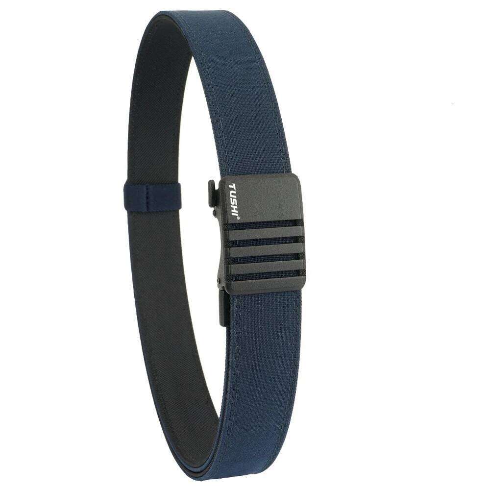 TUSHI Stylish for Men Metal Automatic Buckle Tight Nylon Military Stiff Work Belt Rigid Casual Girdle Male Z260226