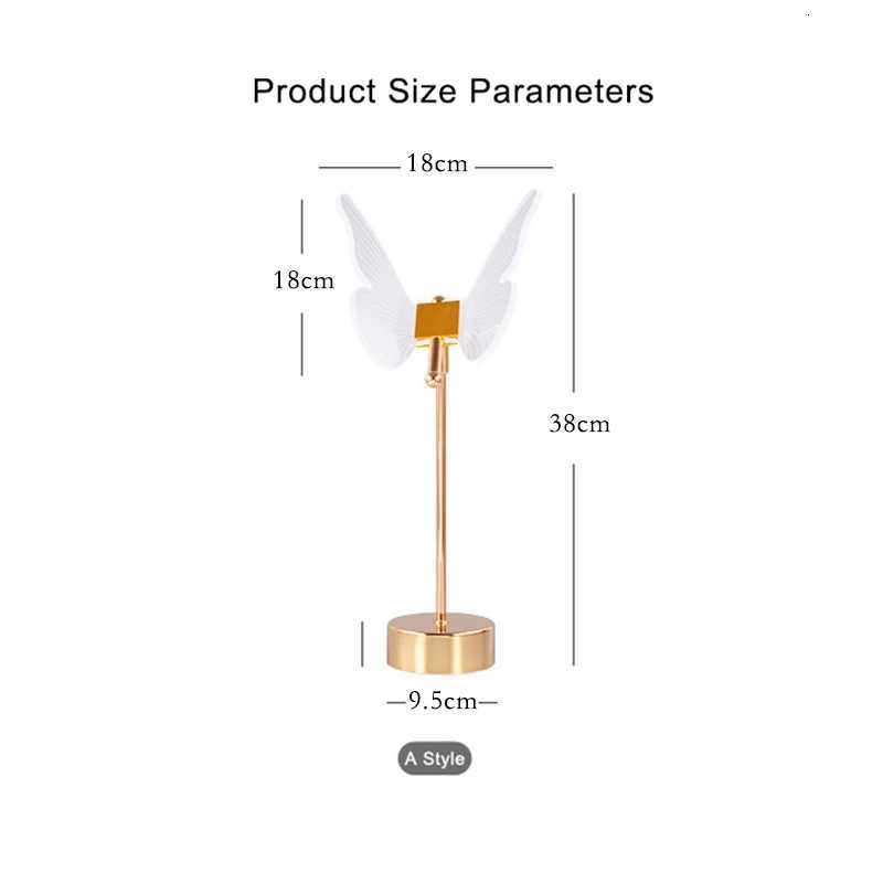 Butterfly Led Table Lamp Retro Gold Acrylic Desk Lamps Hotel Villa Art For Living Room Bedside Desktop Decor Led Night Lights Y260314