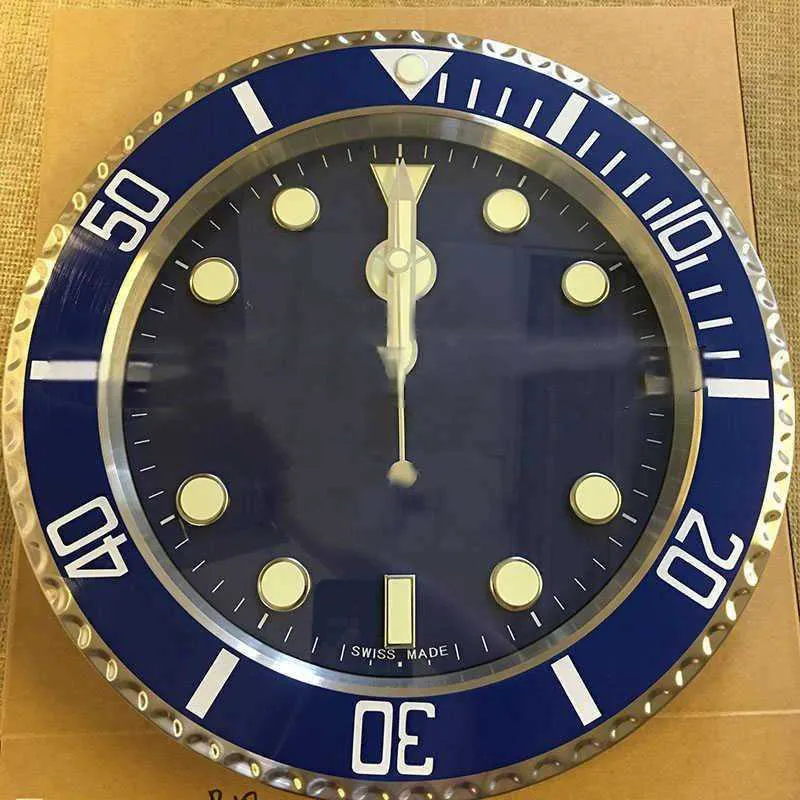 Top Luxury Wall Clock Metal Modern Design Large Wall Watch Home Stainless Steel Luminous Clock The Date Will Work