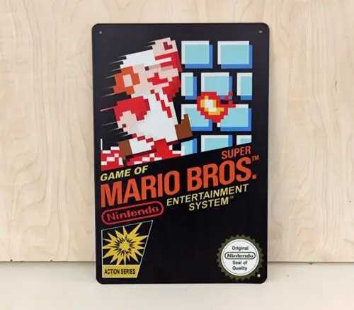 Super Bros Nes Retro Video Game Metal Poster - Sign- Size2030cm-aluminum D260314