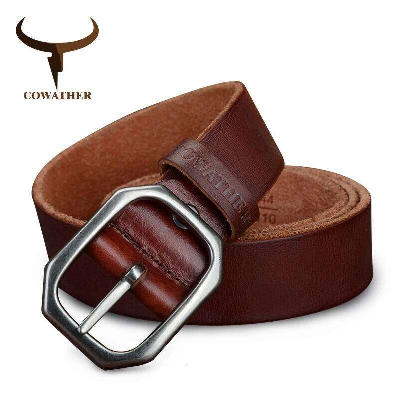 COWATHER top cow genuine leather belts for men vintage casual 100-130cm style male strap width 3.2cm craftsmanship Z260226