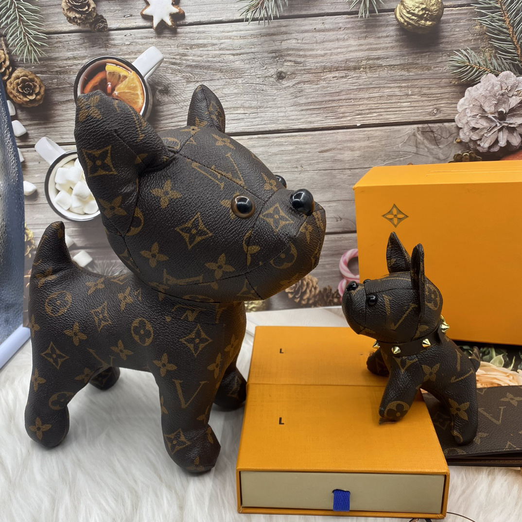 Big Dog Keychain Bag Charm Pendant French Bulldog Keychain Add diamonds Car Key Pendant Bag Decoration Fashion Jewelry Luxury Designer Keychain 28cm 20Color