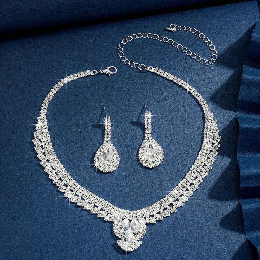 3 Women's Fashion Geometric Necklace Earrings Jewelry Set Suitable for Party and Holiday Gifts Z260313