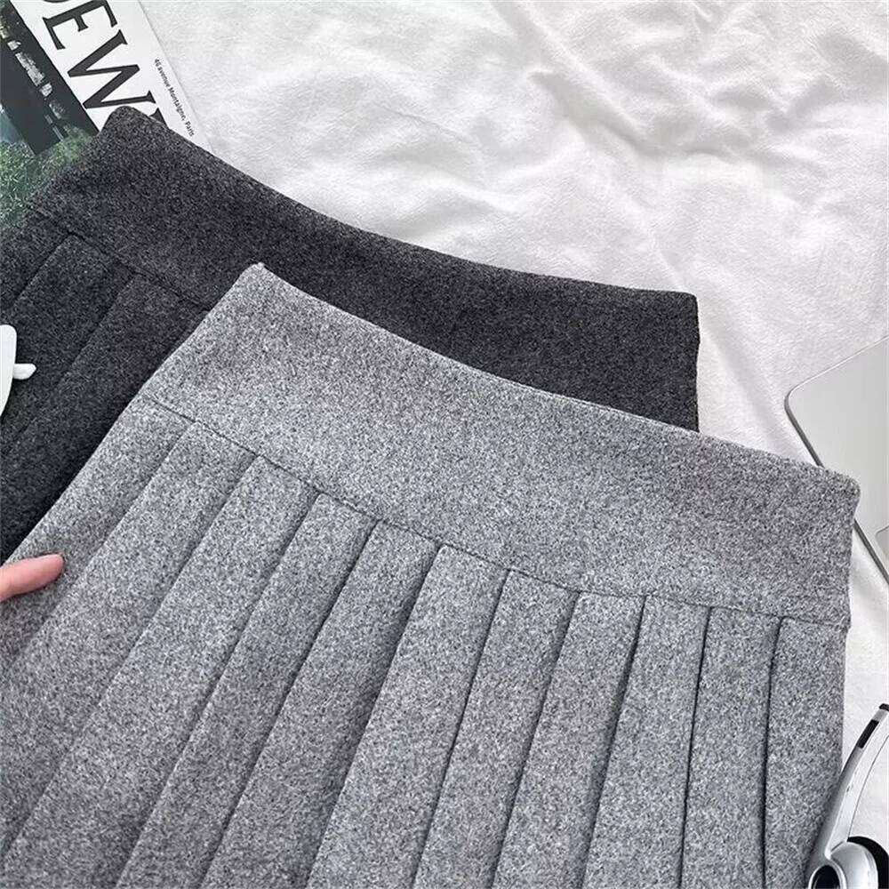 Women Solid New Vintage High Waist Belt A-line Slim Bodycon Skirt Spring Autumn Simple Office Ladies Mini Skirts Z260314