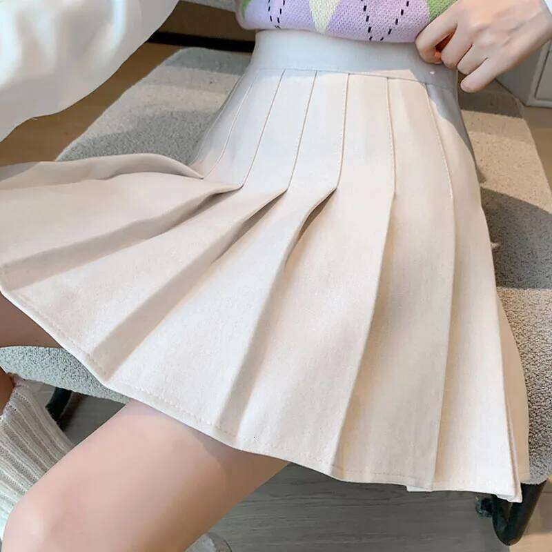 College Style Pleated for Women 2025 Autumn Winter High Waisted Thicken Woolen Skirt Female All-Match Casual Y2K Skirts Z260314
